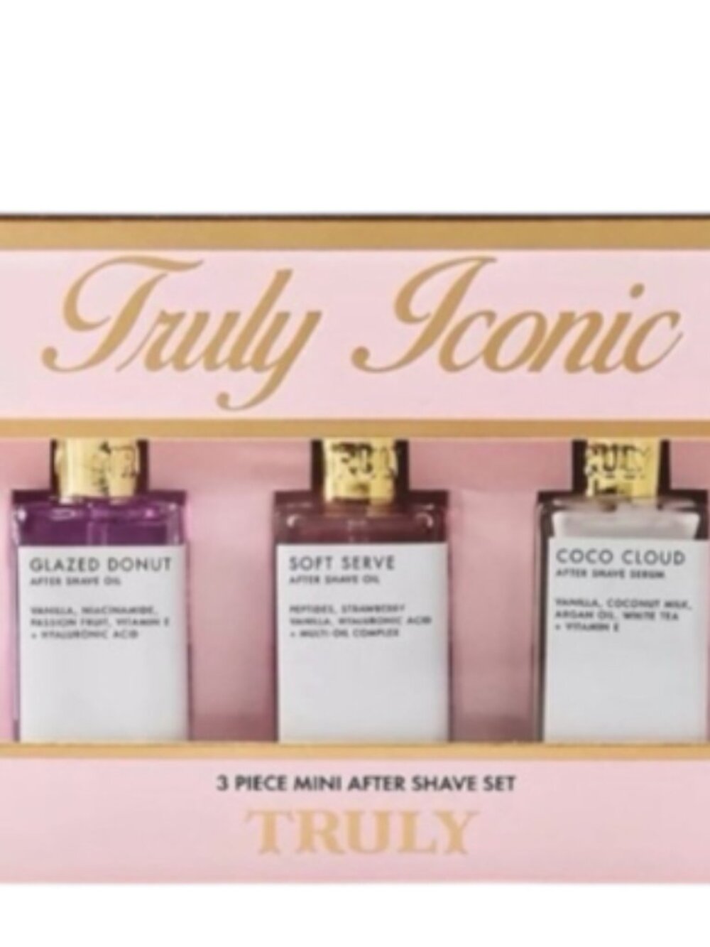 TRULY Iconic 3-Piece Mini After Shave Set - Pink & Gold- Limited Edition 20ml ea